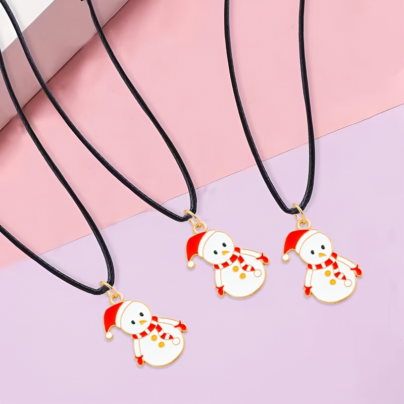 20pcs Alloy Enamel Pendant Necklace Set, Adjustable Chains